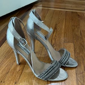 Steve Madden silver heels, worn once